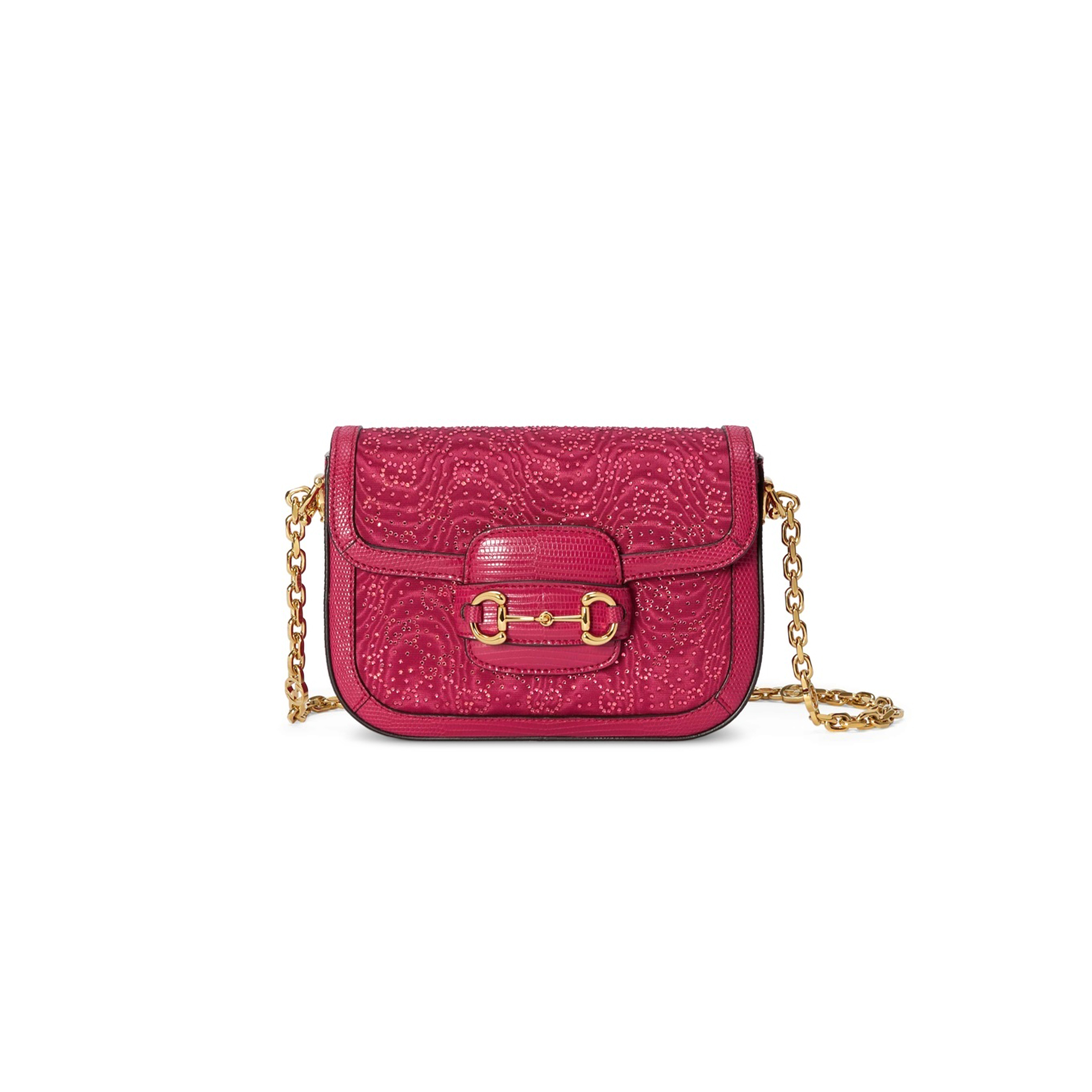 GUCCI HORSEBIT 1955 LIZARD-TEXTURED TRIM 675801 (20*14*5cm)